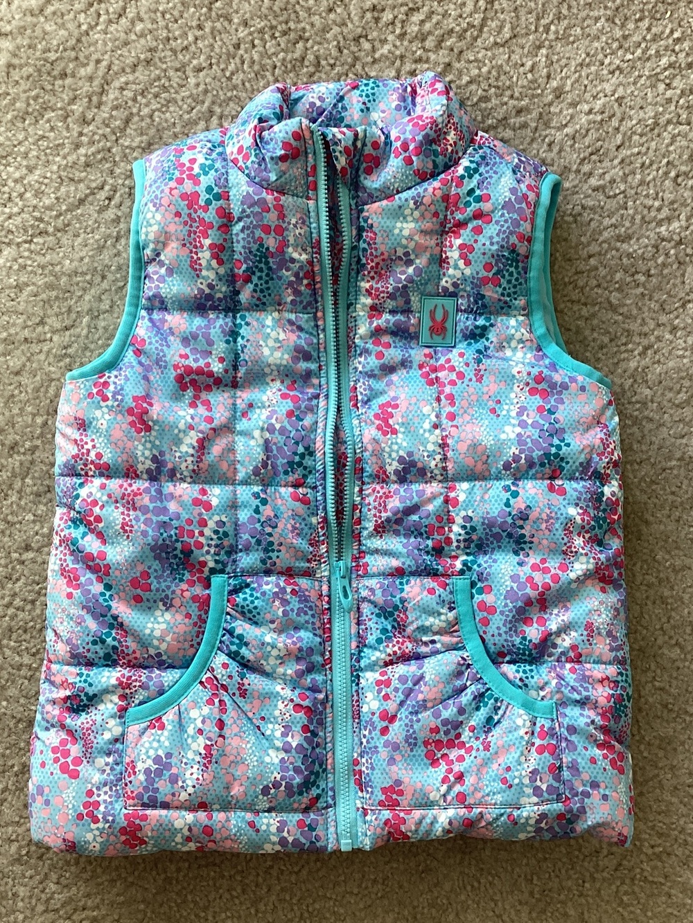 Spyder Girls Light Blue Puffer Vest - Size 6